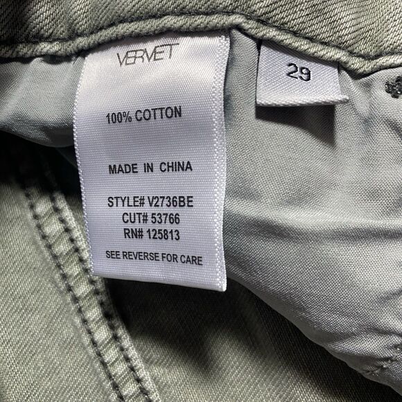 VERVET FLYING MONKEY Jeans Cropped Flare Distressed Frayed High Womens 29 8 Gray - Picture 4 of 9